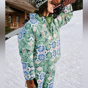 Free People Movement Bunny Slope Printed Puffer Medium New